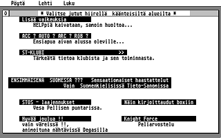 Suomenkieliset Tietosanomat 1989 / 4 atari screenshot