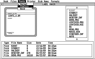 Suomenkieliset Tietosanomat 1990 / 1 atari screenshot