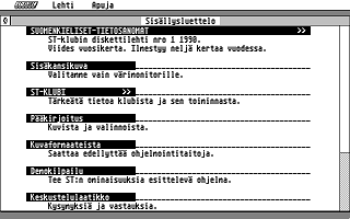 Suomenkieliset Tietosanomat 1990 / 1 atari screenshot