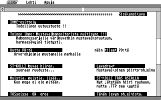 Suomenkieliset Tietosanomat 1990 / 2 atari screenshot
