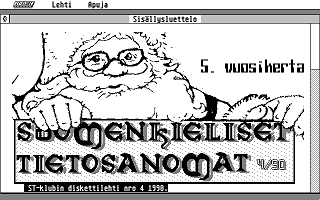 Suomenkieliset Tietosanomat 1990 / 4 atari screenshot
