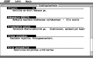 Suomenkieliset Tietosanomat 1990 / 4 atari screenshot