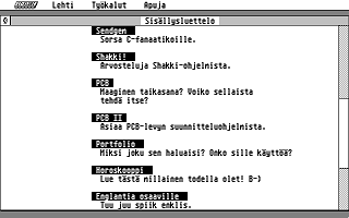 Suomenkieliset Tietosanomat 1991 / 2 atari screenshot