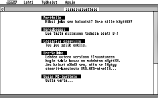 Suomenkieliset Tietosanomat 1991 / 2 atari screenshot