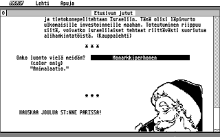 Suomenkieliset Tietosanomat 1991 / 4 atari screenshot