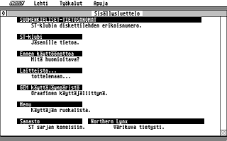 Suomenkieliset Tietosanomat 1991 / 1 atari screenshot