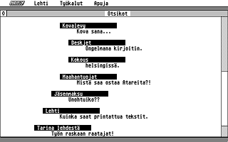 Suomenkieliset Tietosanomat 1992 / 4 atari screenshot