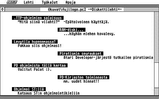 Suomenkieliset Tietosanomat 1993 / 2 atari screenshot