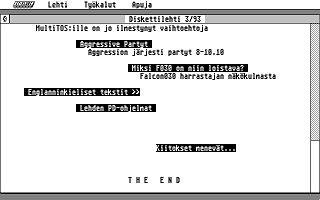 Suomenkieliset Tietosanomat 1993 / 3 atari screenshot