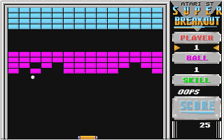 Super Breakout atari screenshot