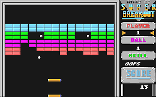 Super Breakout atari screenshot