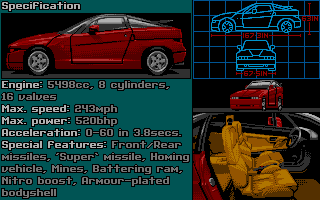 Super Cars II atari screenshot