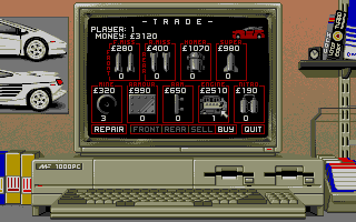 Super Cars II atari screenshot