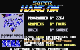Super Hang-on atari screenshot