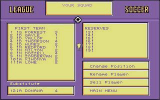 Super League Soccer atari screenshot