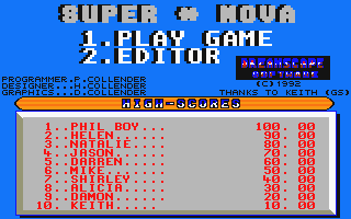 Super Nova atari screenshot