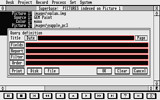 Superbase Personal atari screenshot