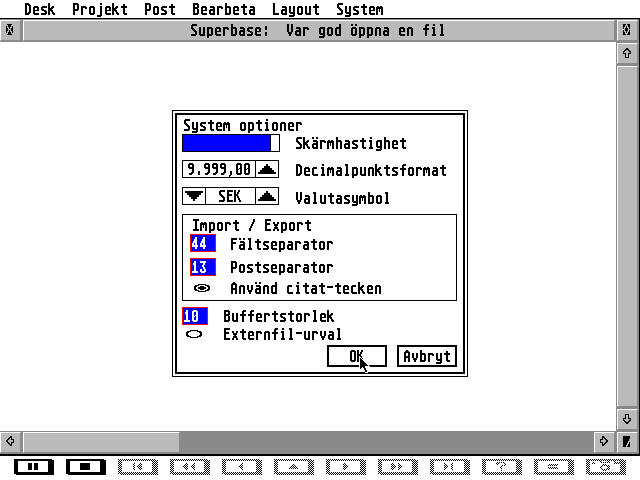Superbase Personal atari screenshot