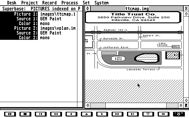 Superbase Personal atari screenshot