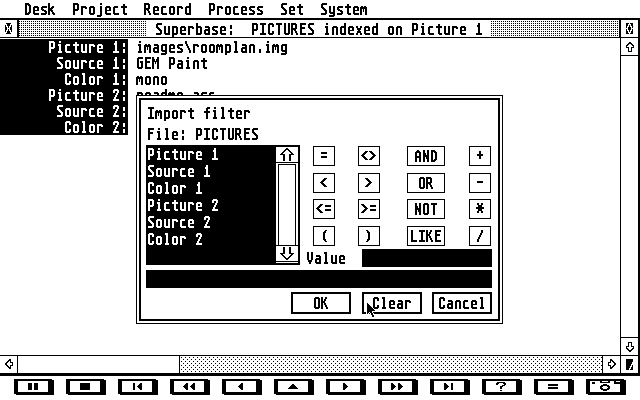 Superbase Personal atari screenshot
