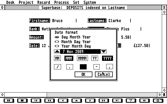 Superbase Personal atari screenshot