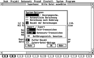 Superbase Professional atari screenshot