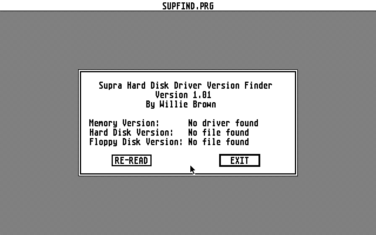 Supra Hard Disk Utilities atari screenshot