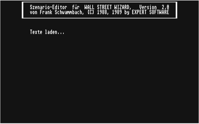 Szenario Editor für Wall Street Wizard atari screenshot