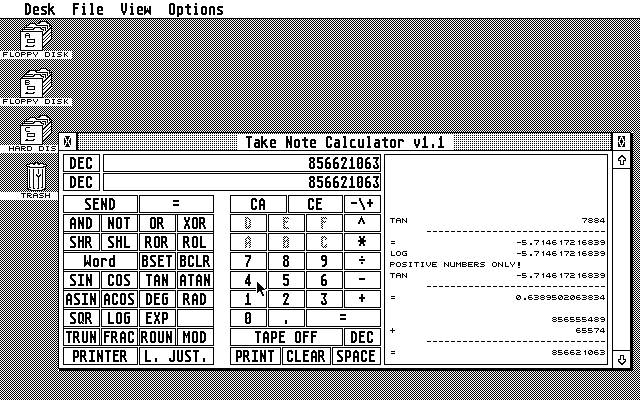 Take Note Calculator — screenshot 1