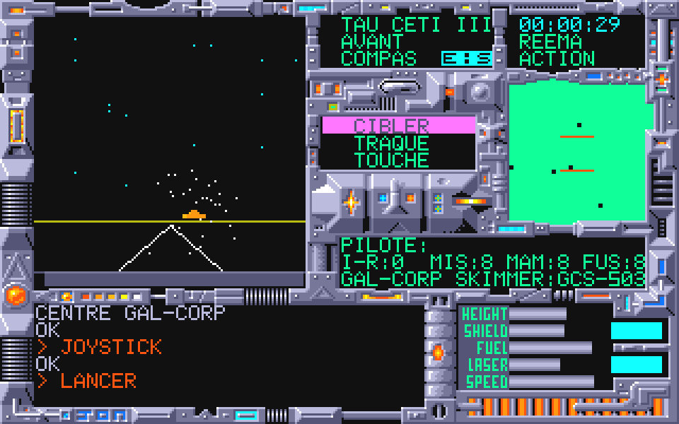 Tau Ceti atari screenshot