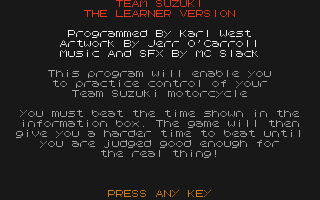 Team Suzuki atari screenshot