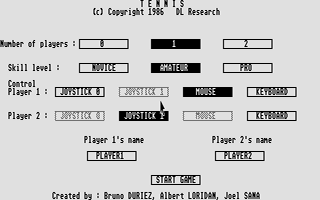 Super Tennis atari screenshot