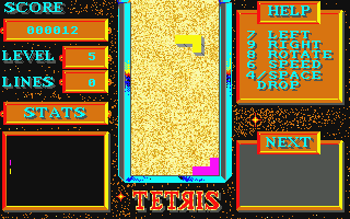 Tetris atari screenshot