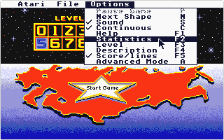 Tetris atari screenshot