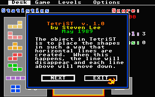 Tetrist atari screenshot