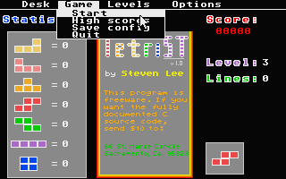 Tetrist atari screenshot