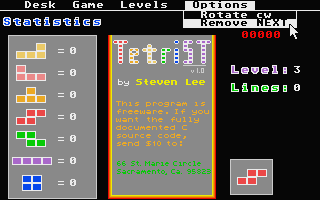 Tetrist atari screenshot