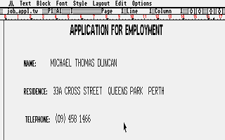 That's Write atari screenshot
