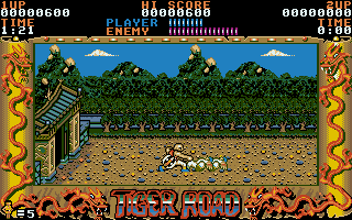 Tiger Road atari screenshot