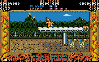 Tiger Road atari screenshot