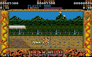 Tiger Road atari screenshot