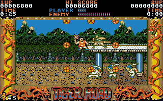 Tiger Road atari screenshot