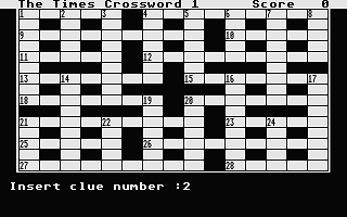 Times Crossword (The) atari screenshot