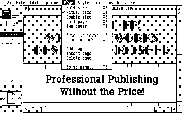 Timeworks Desktop Publisher ST atari screenshot
