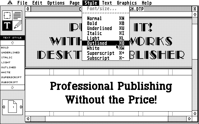 Timeworks Desktop Publisher ST atari screenshot