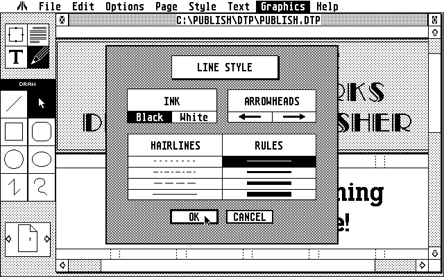 Timeworks Desktop Publisher ST atari screenshot