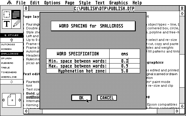 Timeworks Desktop Publisher ST atari screenshot