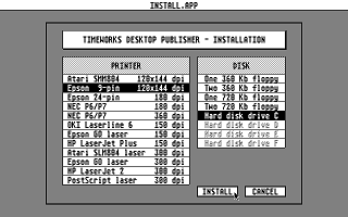 Timeworks Desktop Publisher ST atari screenshot