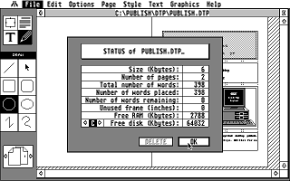 Timeworks Desktop Publisher ST atari screenshot
