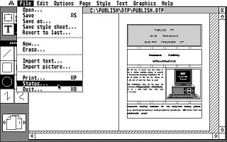 Timeworks Desktop Publisher ST atari screenshot